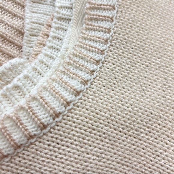 Zara Knit Cropped Scoop Neck Hi-Lo Cotton Blend Sweater with 3/4 Sleeves. Size M - Picture 4 of 7